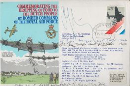 WW2 General AJW Whiting, George Sutherland, Eric Frogson Signed Commemorating the Dropping of Food