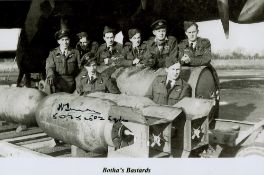 WW2 W O Norman Turner DFM of 582 Sqn Signed 8x5 Black and White Photo. Turner is seated left on