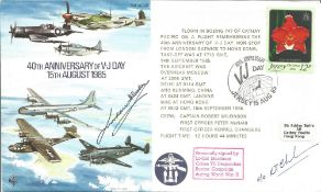 Lt. Col Mordaunt Cohen signed FDC 40th Anniversary of V. J. day 15th August 1985 No. 31 of 50. Flown