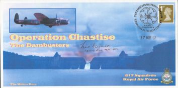 WW2 Sqn Ldr Les Munro Signed Operation Chastise FDC With British Stamps and 17thg May 2007 Postmark.