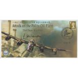 WW2 Air Commodore John Langston Signed Attack on Politz Oil Plant 21. 12. 1944 FDC. 9 of 20 Covers