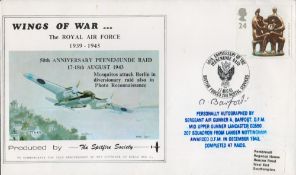 WW2 Sgt A Barfoot DFM of 207 Sqn Signed Wings Of War RAF 1939-1945 FDC. 15 of 100 Covers Issued.