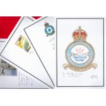 WW2 RAF Collection of 4 Multi Signed A4 Card Sheets, 21 Signatures in total. Signatures inc Ron