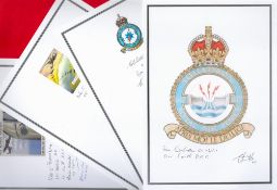 WW2 RAF Collection of 4 Multi Signed A4 Card Sheets, 21 Signatures in total. Signatures inc Ron