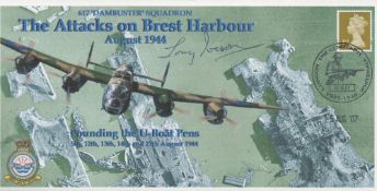 WW2 Sqn Ldr Tony Iveson Signed The Attacks on Brest Harbour Aug 1944 FDC5 of 26 Covers Issued.