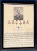 A4 Framed. An Airman’s Story from WWII with an inset black white photograph of Wing Commander