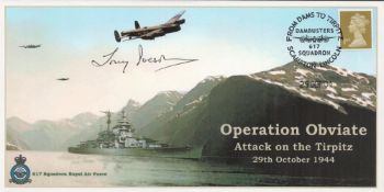 WW2 Sqn Ldr Tony Iveson Signed Operation Obviate- Attack on The Tirpitz FDC. 12 of 30 Covers Issued.