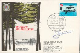 WW2 Colditz Inmate Flt Lt Walter Morrison Signed Stalag Lift III Escaping Society FDC with Polish