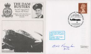 WW2 Mick Vaughan DFC (Gunner Taits Crew) Signed The Dambusters FDC. 9 of 40 Covers Issued. British