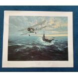 Gerald Coulson Signed 28x22 Colour Print Titled To Sink The Bismarck. 428 500. Published in 1992.