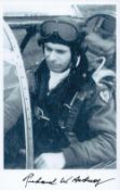 WW2 Fighter Ace Richard W Asbury Signed 6x4 Black and White Photo. Asbury serving with the 382nd