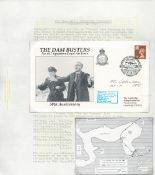 WW2 RAF F O EC (Johnnie) Johnson Signed 50th Anniv of The Dambusters FDC. Johnson was part of