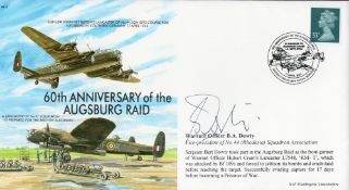 WW2 W O BA Dowty(No 44 Squadron) Signed 60th anniv of the Augsburg Raid MF2 FDC. 228 of 300 Covers