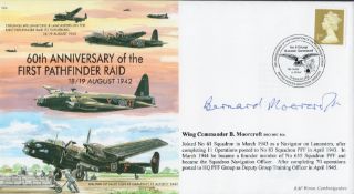 WW2 Wg Cdr B Moorcroft DSO DFC Signed 50th Anniv of 1st Pathfinder Raid 18 19 August 1942 FDC. 228