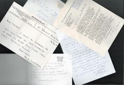 Fantastic WW2 Collection of 4 Signed Letters and 1 Signed xmas card. Typed Letter Signed by Wg