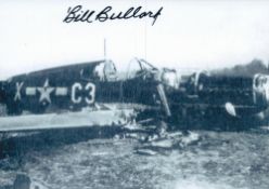 WW2 Fighter Ace Bill Bullard Signed 5x4 Black and White Photo. Bill Bullard was a fighter pilot