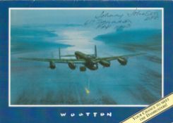 WW2 Dambuster Raid Veterans Flying Officer Johnny Johnson and Flt Lt Edward Johnson Signed 7x5