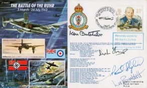 WW2 4 Signed The Battle of the Ruhr JS50 43 2 5 March-24 July 1943. Signatures on this cover include