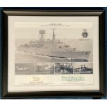 On the 40th Anniversary of the Falklands War is a framed black white photographic print 10 x 6