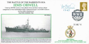 HMS Orwell’ The Battle of the Barents Sea and the defence of Convoy JW51B, 31st December 1942. Cover