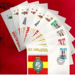 Collection of 10 Military First Day Covers, Unsigned From Gibraltar and St Helena. All Contain