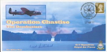 WW2 Flying Officer Fred Sutherland Signed Operation Chastise FDC With British Stamps and 17th May