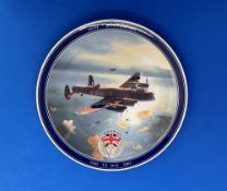 Fantastic Royal Mail 60th Anniversary V-E Day Lancaster Decorative Plate by Wedgwood. Specially