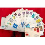 Collection of 19 Early Flight FDC's and Postcards With Stamps and Postmarks. All Unsigned. Postmarks