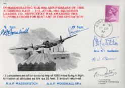 WW2 Multi Signed Commemorating the 35th Anniv of the Augsburg Raid 17 Apr 1942 FDC. Signatures
