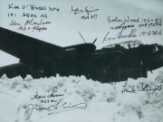 WW2 Multi Signed 8x6 Black and White Photo. Signatures inc Sydney Grimes, Frank Tolley, Eric