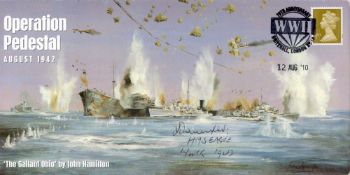 Operation Pedestal, August 1942. Cover design features the painting ‘The Gallant Ohio’ by John