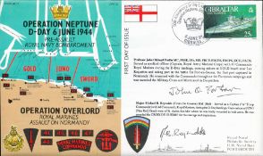50th Anniversary D Day landing Signed Professor J O Forfar Major M R Reynolds Commando’s in D –