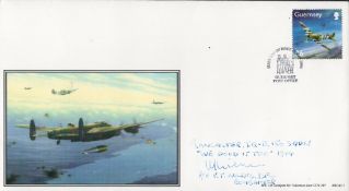 WW2 VT Wilkes of 150 Sqn Signed Tallboy Raid Commemorative FDC. 48 of 50 Covers Issued. Guernsey