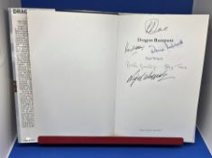 WW2 Multi Signed Grp Cptn Nigel Walpole Hardback Book titled Dragon Rampant. Signed on inside page