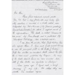 WW2 Flt Lt Rusty Waughman Handwritten, Hand signed Letter Dated 30 10 2012. Letter Reads About