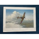 WWII, The Magic of Flight print signed by Alex Henshaw and Gerald Coulson beautifully featuring a