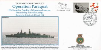 Falklands War Rear Admiral Christopher John Parry MID, CBE Signed Operation Paraquat - HMS Antrim,