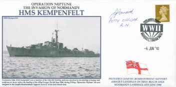 HMS Kempenfelt. Operation Neptune The Invasion of Normandy Signed by Chief Petty Officer John S