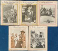 Collection consisting of 5 copies of ‘The War Illustrated’ publication. Each copy features a