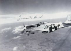 WW2 Captain James N Brink (USAF) Signed 7x5 Black and White Photo. Brink Joined 382 RAF Fighter