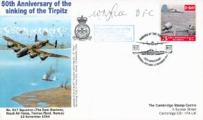 WW2 RAF 617 Sqn Pilot Bunny Lee Signed 50th anniversary of the sinking of the Tirpitz FDC. 15 of