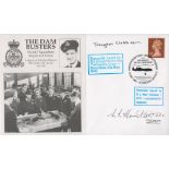 WW2 Mac Hamilton DFC and Doug Webb DFM Signed The Dambusters FDC. 7 of 40 Covers Issued. British 24p