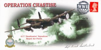 WW2 RAF Flying Officer Fred Sutherland Signed Operation Chastise Dambusters FDC. 1 of 50 Covers