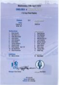 Sport Chelsea Legend Ron Harris Signed Team Sheet Vs Leeds United on 29.4.70 FA Cup Final Replay