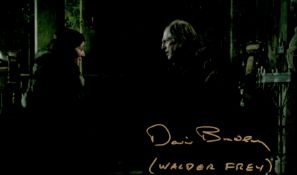 TV Film David Bradley signed 12x8 colour photo pictured in his role as Walder Frey in Harry