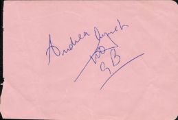 Sport Andrea Lynch signed 6x4 album page. Andrea Joan Caron Lynch (born November 24, 1952) is a