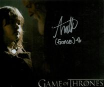 TV Film Annette Hannah signed 10x8 Game of Thrones colour photo. Good condition. All autographs come