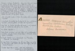Space Rodney Arismendi signed ALS addressed to Antanas S Barkauskas taken from his own personal