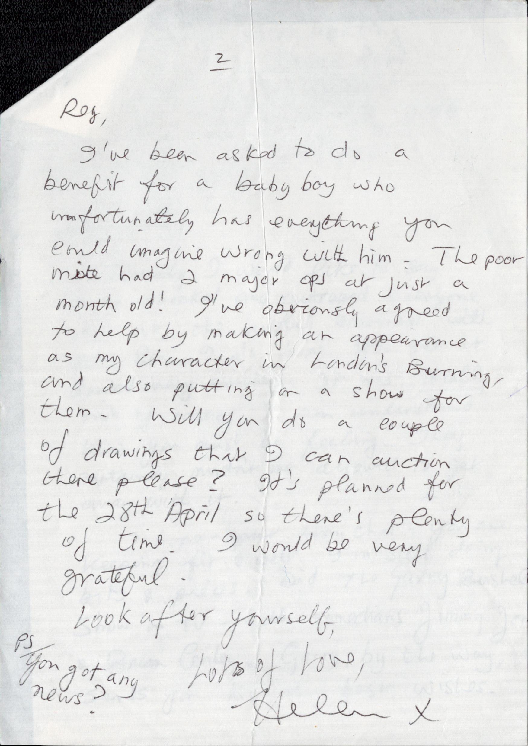 Historic Actress Helen Keating letter to Reg Kray dated 24th February 1996 interesting content in - Image 2 of 2