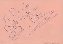 TV Film Janice Peters signed signature piece. Dedicated. Signed in blue biro. Janice Peters played a